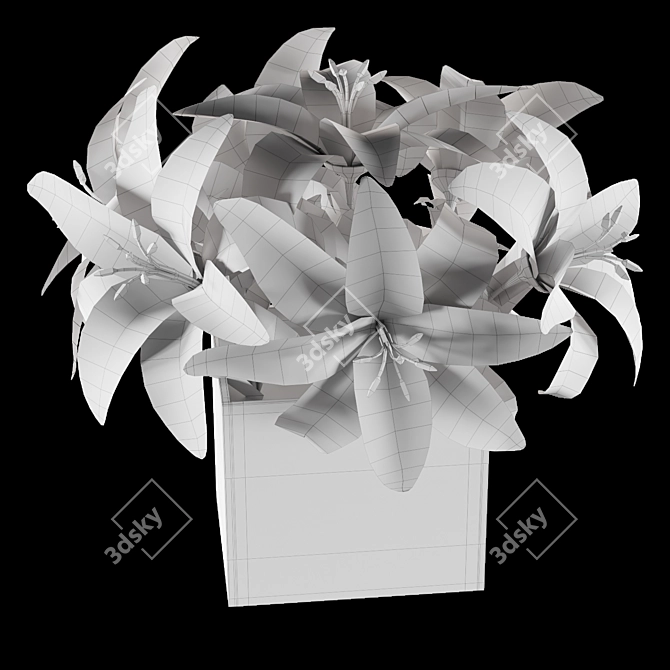 Luscious Lily Bouquet 3D model image 4