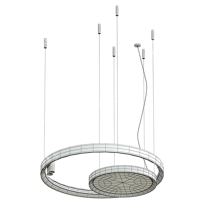 Elegant LBS Chandelier 3D model image 3