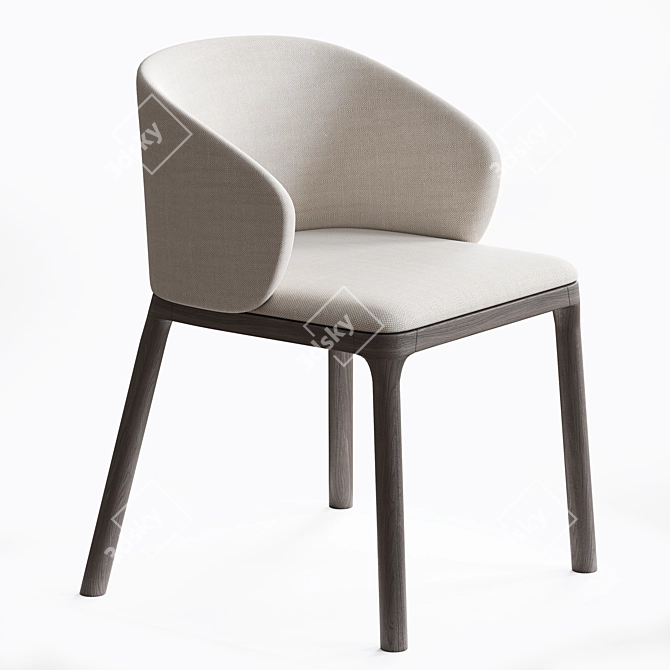 Novamobili Navy Tub Chair: Elegant Comfort 3D model image 1