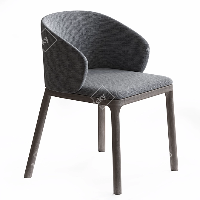 Novamobili Navy Tub Chair: Elegant Comfort 3D model image 2