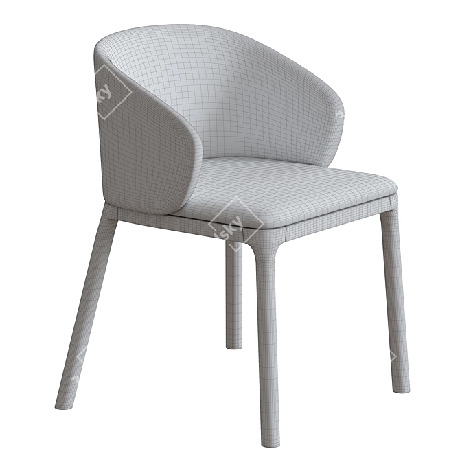 Novamobili Navy Tub Chair: Elegant Comfort 3D model image 4