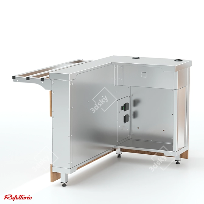 RT2 Capital: Wall-less Cash Counter 3D model image 2
