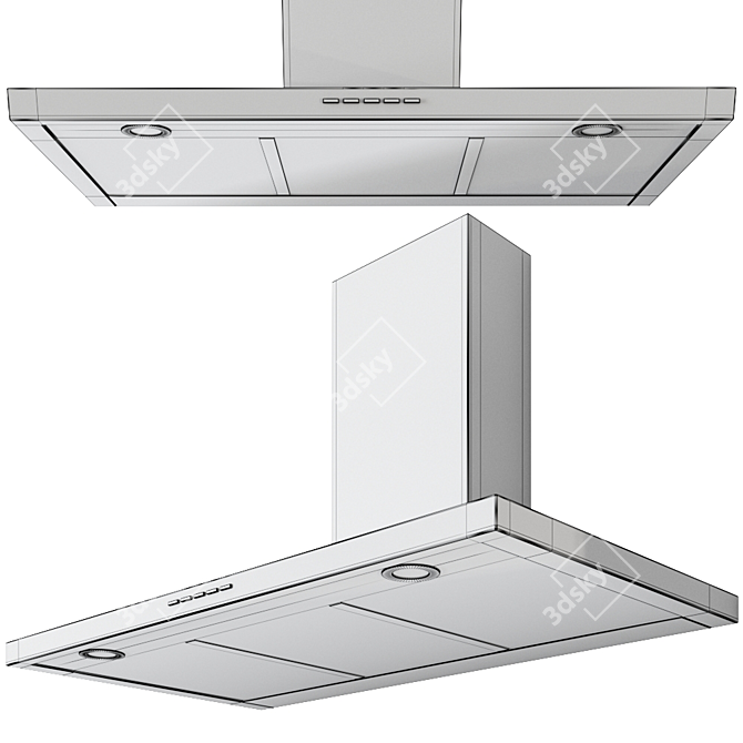Mizar by Falmec: Sleek & Functional Extract Hood 3D model image 3