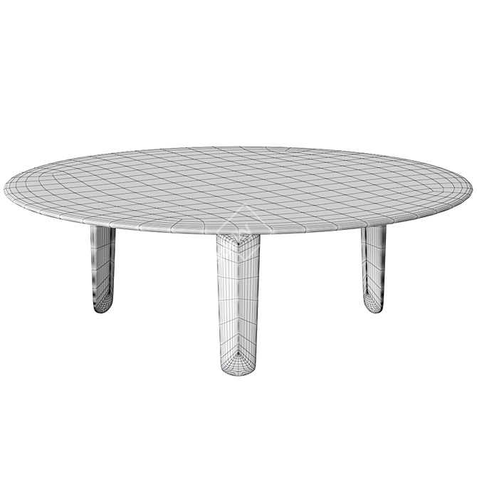 Kuyu Round Coffee Table: Modern Elegance for Your Space 3D model image 2