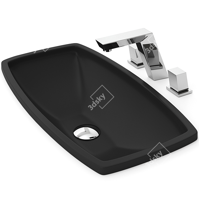 Kosta II Glass Washbasin - Modern Design, Multiple Colors 3D model image 2