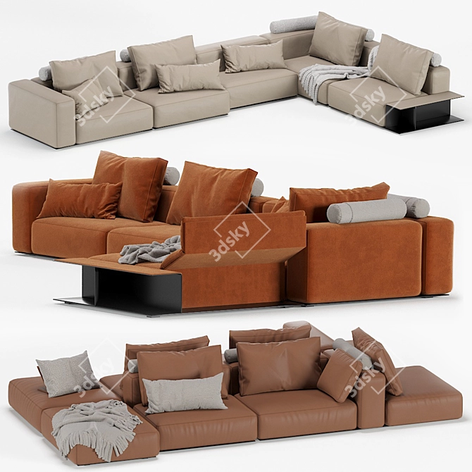 Modern Westside Sofa by Poliform 3D model image 1