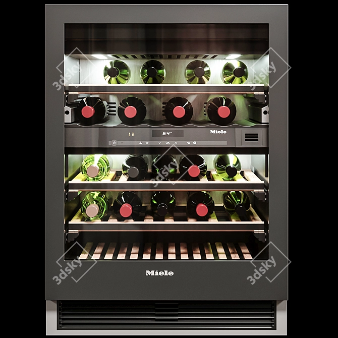 Luxury Wine Cooler Fridge 3D model image 4
