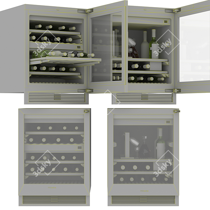 Luxury Wine Cooler Fridge 3D model image 7