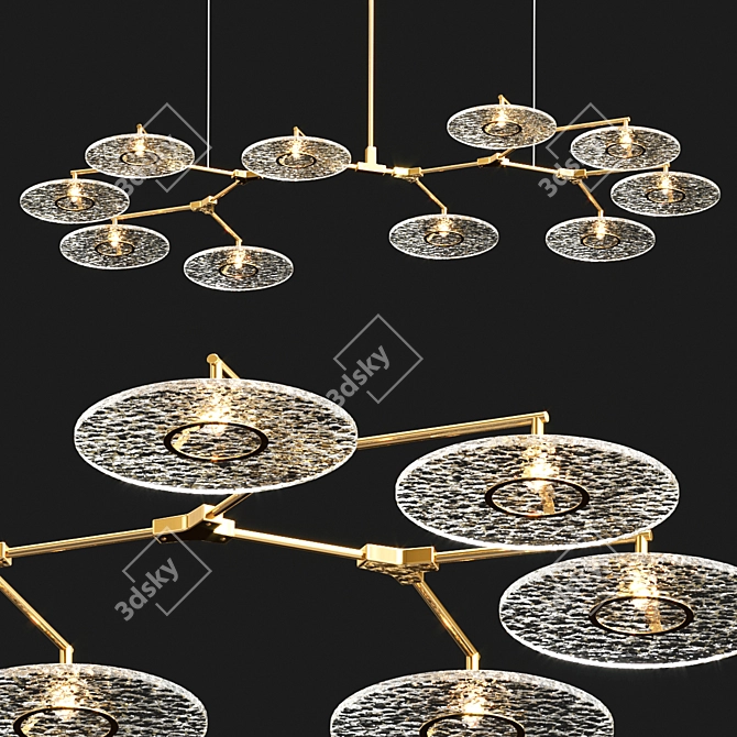 Ethereal Glow: Raita Chandelier 3D model image 3