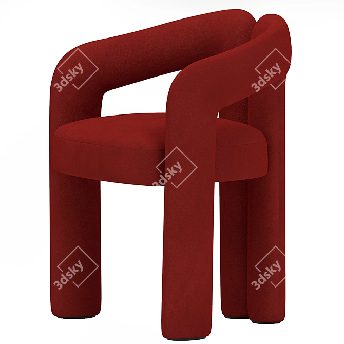 Minimalist Cassina DUDET Chair 3D model image 3