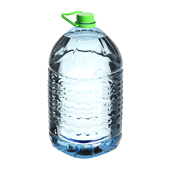 Reusable Water Bottle with Customizable Label 3D model image 1