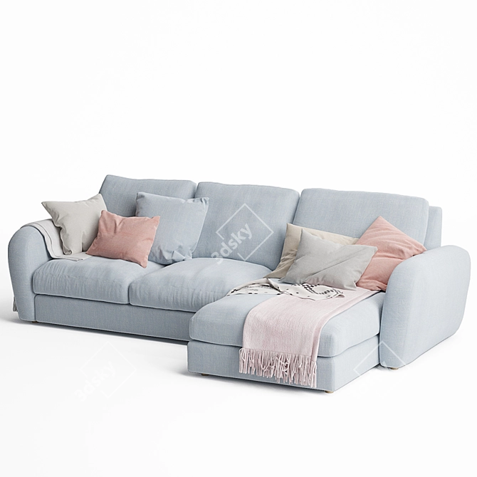 ComfortMax Chaise Sofa 3D model image 2