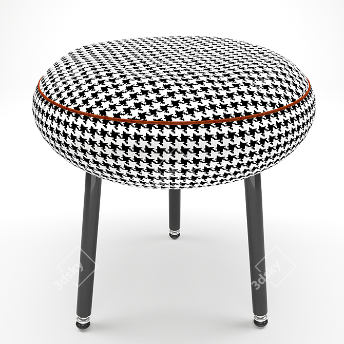 Elegant Contessa Footstool Chair 3D model image 1