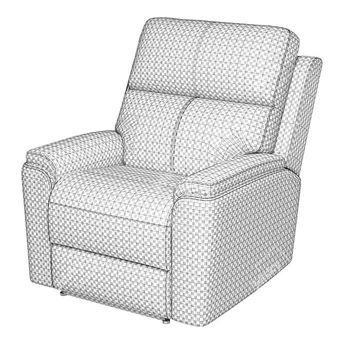 Luxury Leather Recliner: Lavigne 3D model image 4