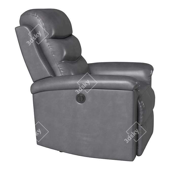 Smoke Leather Power Recliner: Ultimate Comfort & Style 3D model image 3