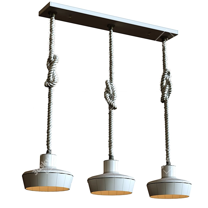 Industrial Enigma: 3 RALF Pendant Lights 3D model image 2
