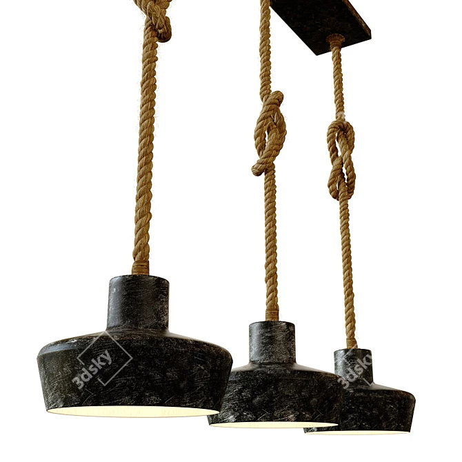 Industrial Enigma: 3 RALF Pendant Lights 3D model image 4