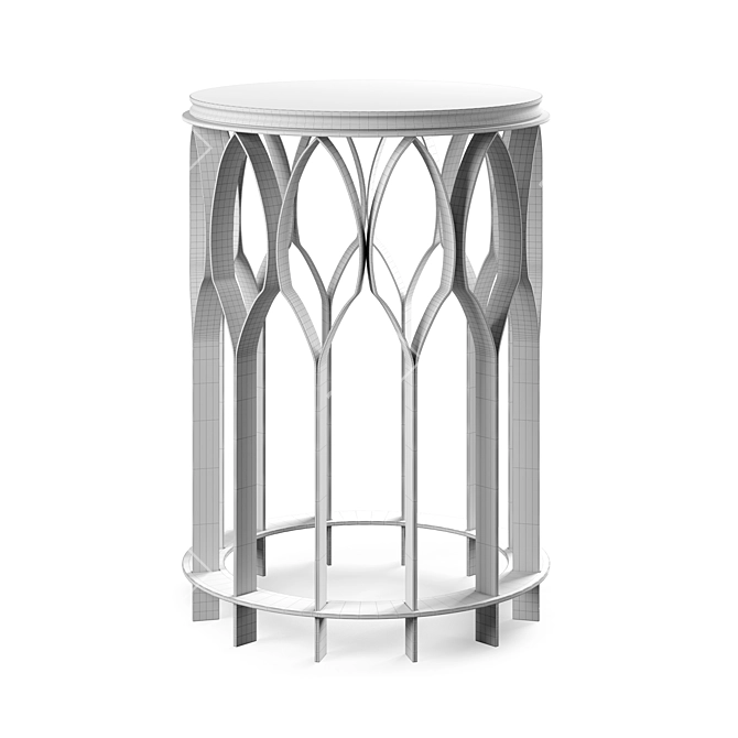  Contemporary Mecca Side Table 3D model image 2