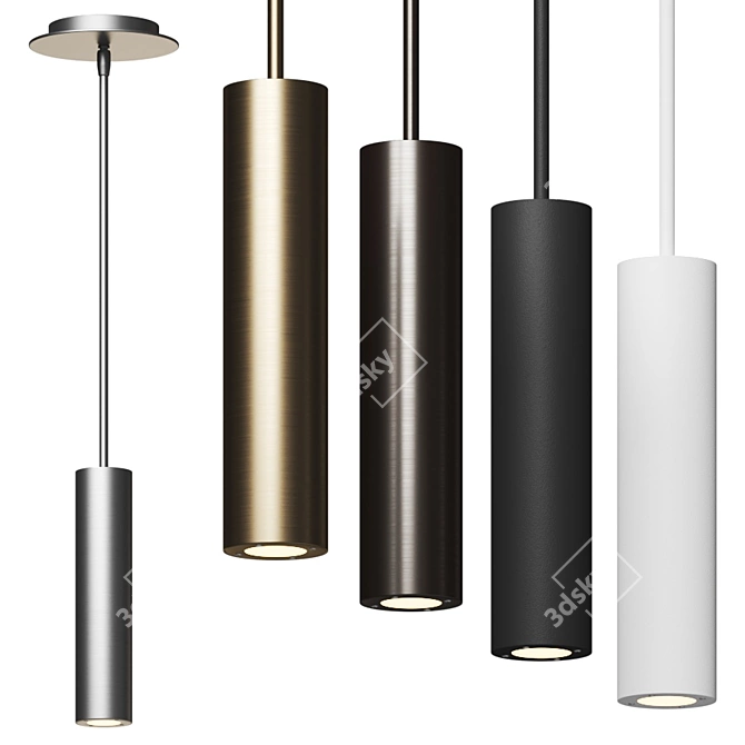 Modern Calibre Pendant Light 3D model image 1
