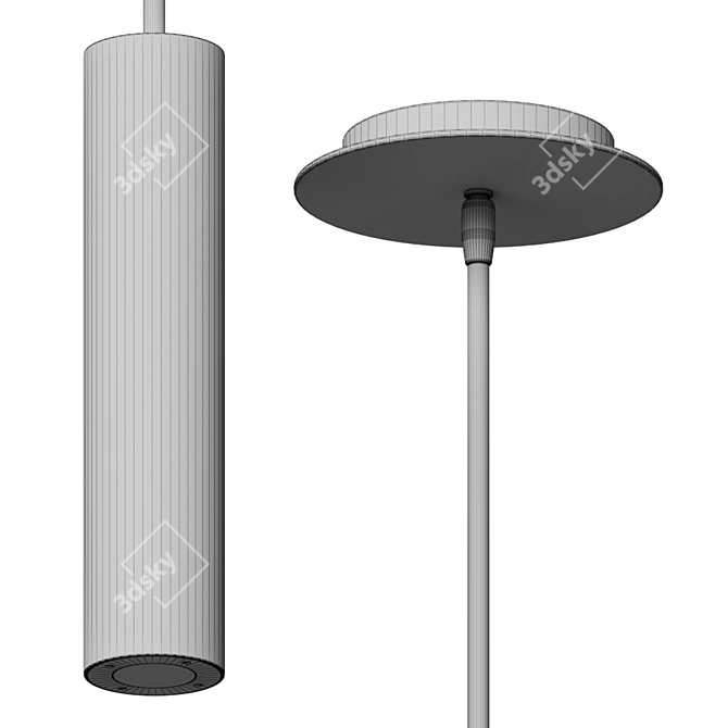 Modern Calibre Pendant Light 3D model image 4