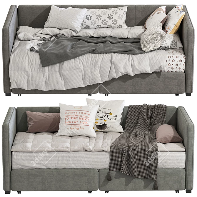 Queer Eye Charis 221 Sofa Bed: Stylish and Functional 3D model image 2