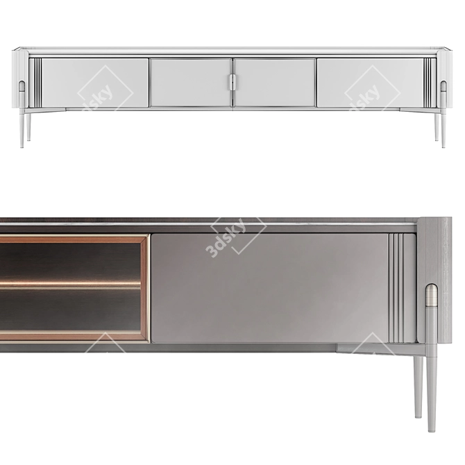 Modern TV Stand FITZ 3D model image 2