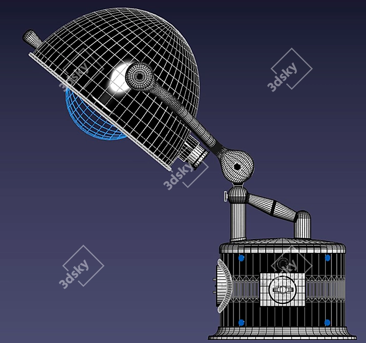 Vintage Sunlamp Table Light 3D model image 2