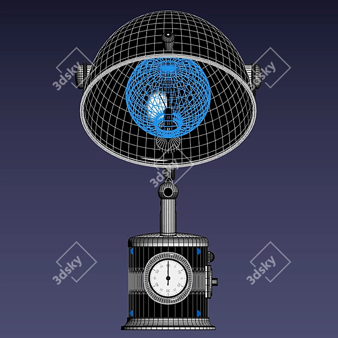 Vintage Sunlamp Table Light 3D model image 3