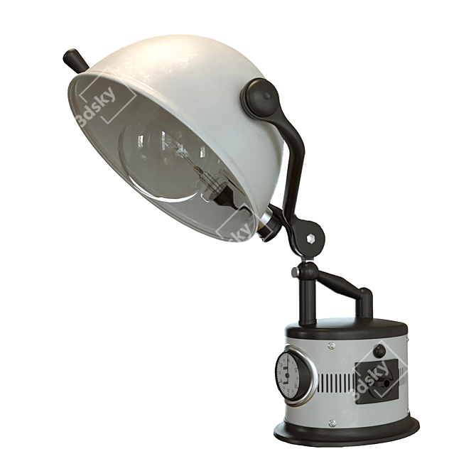 Vintage Sunlamp Table Light 3D model image 4