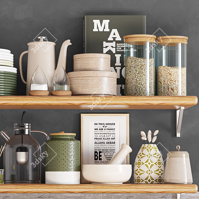 Versatile Kitchen Accessories Set 3D model image 4