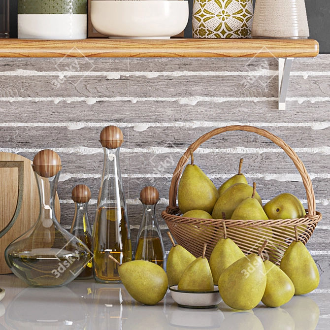 Versatile Kitchen Accessories Set 3D model image 5