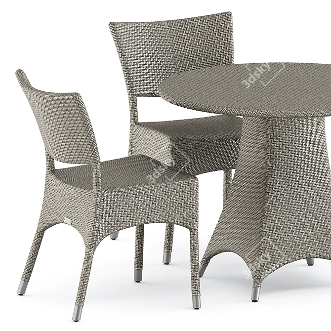 Elegant Amari Side Chair Set 3D model image 3