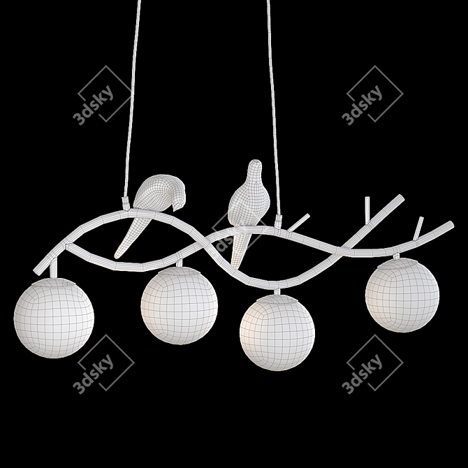 Elegance in Motion - AVIS Chandelier 3D model image 2