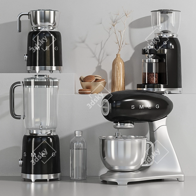 Sleek Smeg2 Kitchen Appliance 3D model image 2