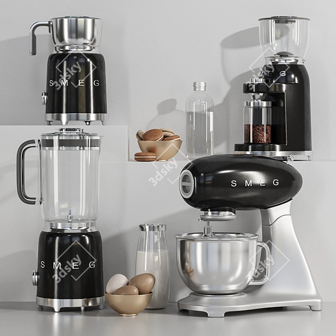 Sleek Smeg2 Kitchen Appliance 3D model image 8