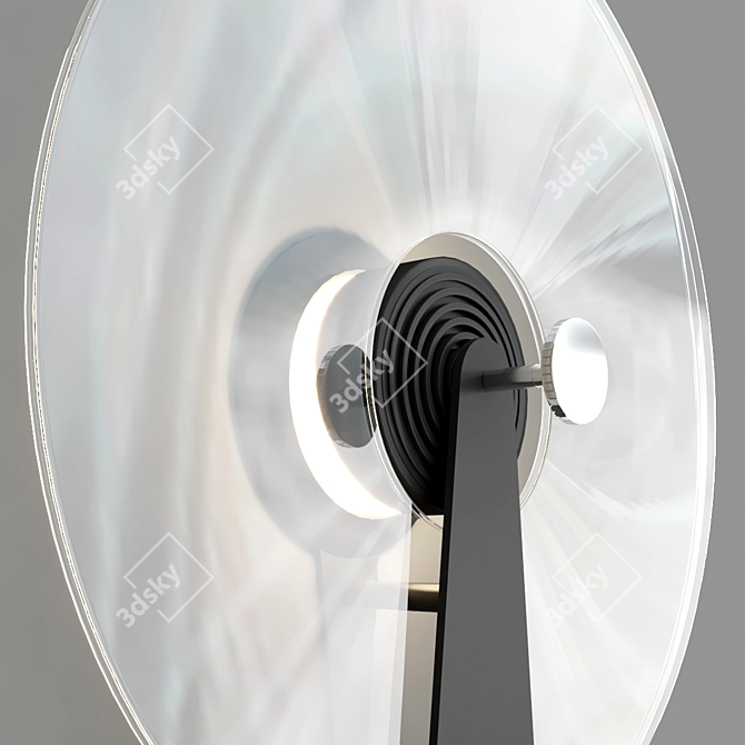 Elegant PAN Wall Lamp in Aluminum 3D model image 2