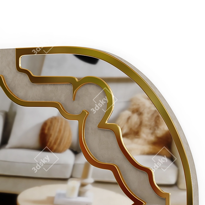 Byron Oval Wall Mirror 3D model image 5