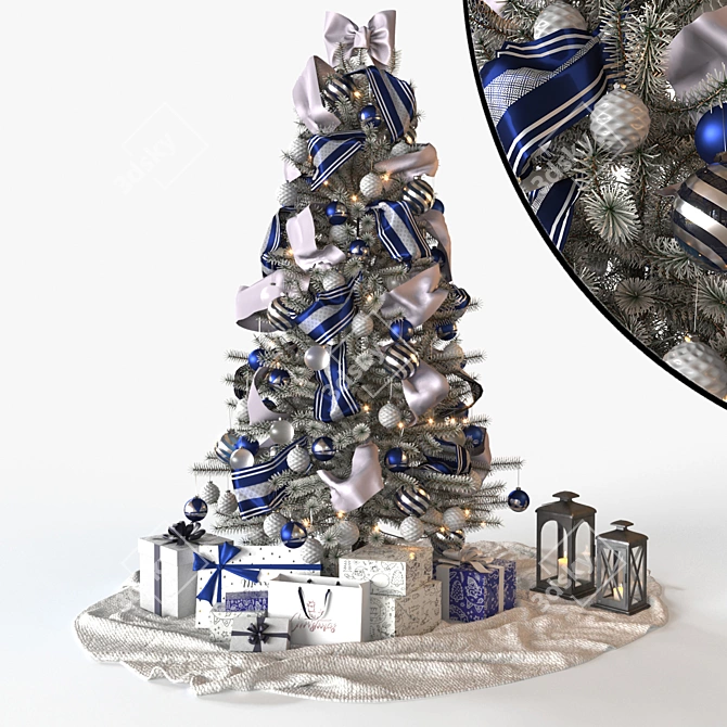  Festive Christmas Tree Decoration 3D model image 1