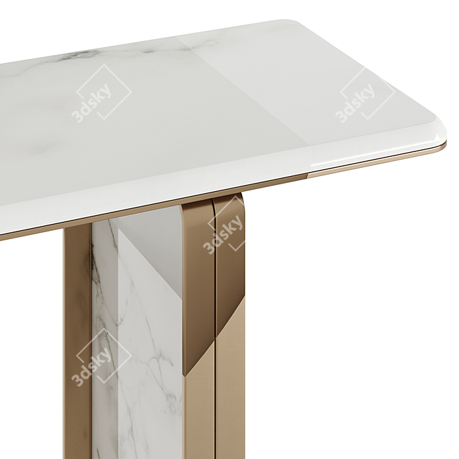 Luxury Gold Console: Exquisite Private Label Design 3D model image 9