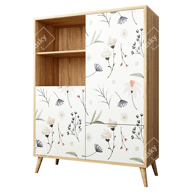 Berber Tall Chest of Drawers by Smart 3D model image 2