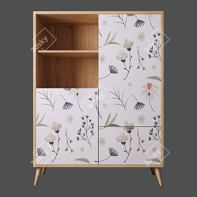 Berber Tall Chest of Drawers by Smart 3D model image 5