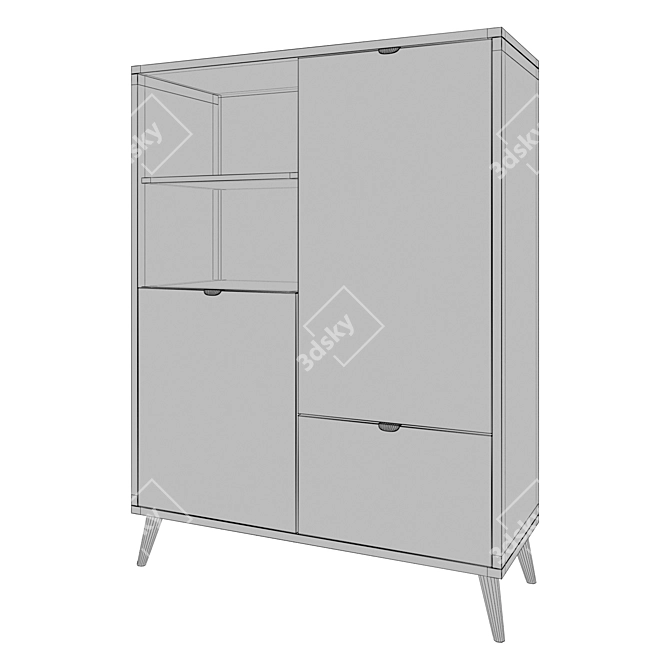 Berber Tall Chest of Drawers by Smart 3D model image 8