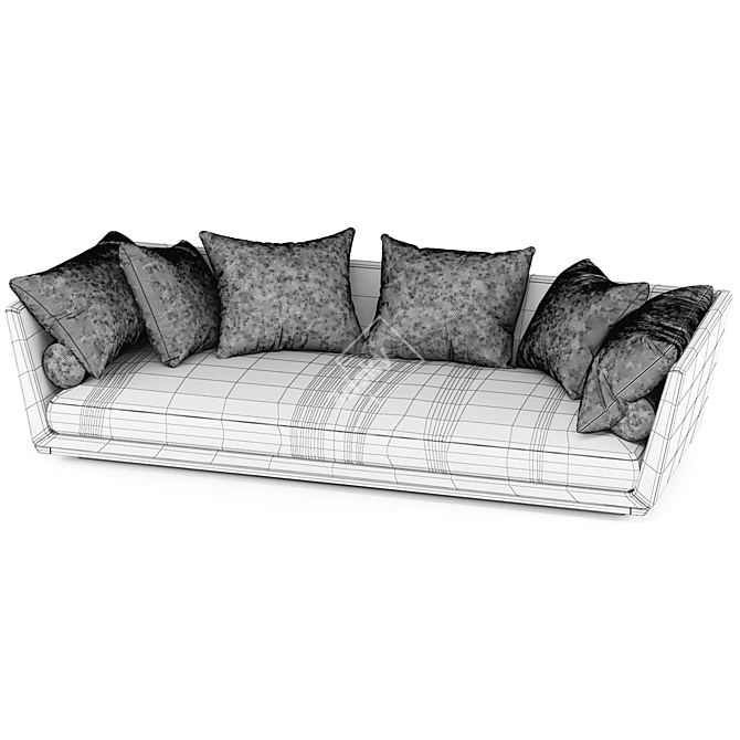 Elegant Outdoor Seating: NOONU Sofa 3D model image 3