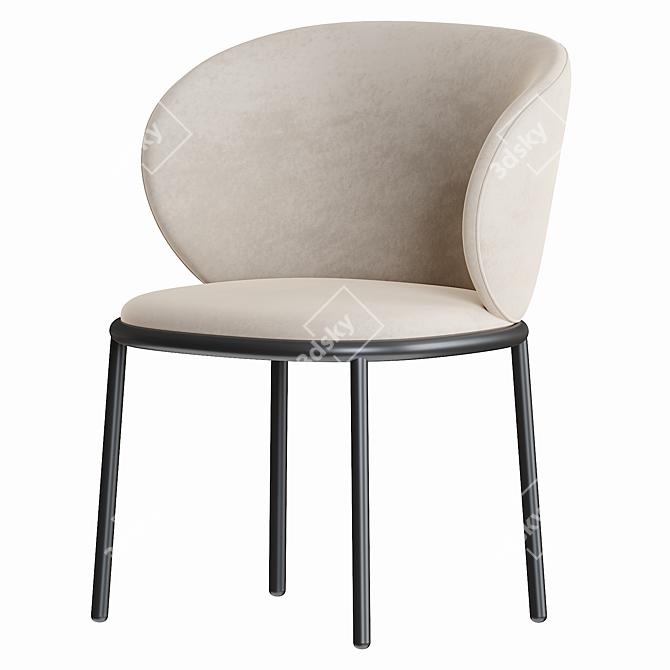 Sleek Desalto Mun Chair: Modern Design Icon 3D model image 4