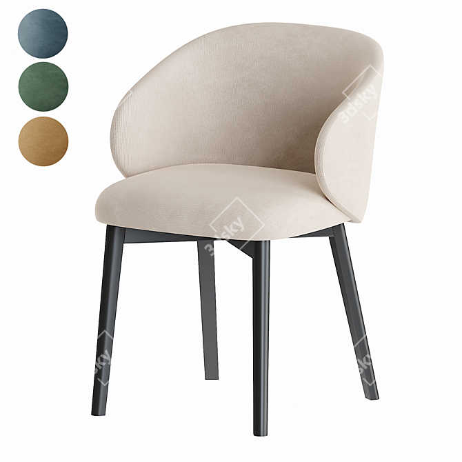 Connubia Tuka Armchair - Stylish and Functional 3D model image 1