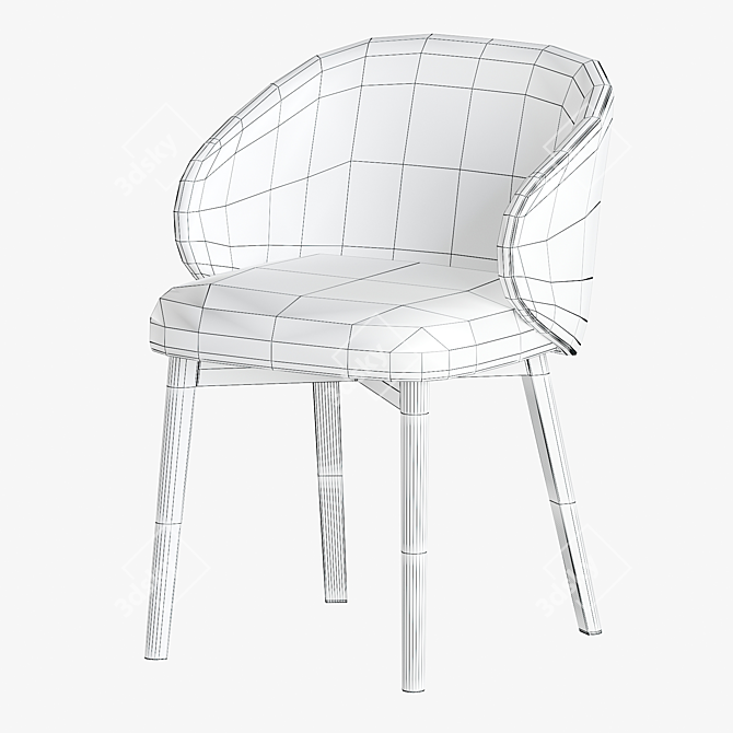 Connubia Tuka Armchair - Stylish and Functional 3D model image 5