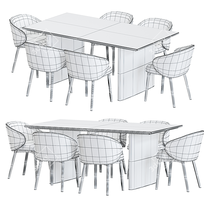 Contemporary Connubia Tuka AMR Dining Table 3D model image 5