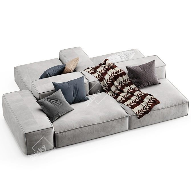 Luxurious Extrasoft Living Divani 3D model image 4