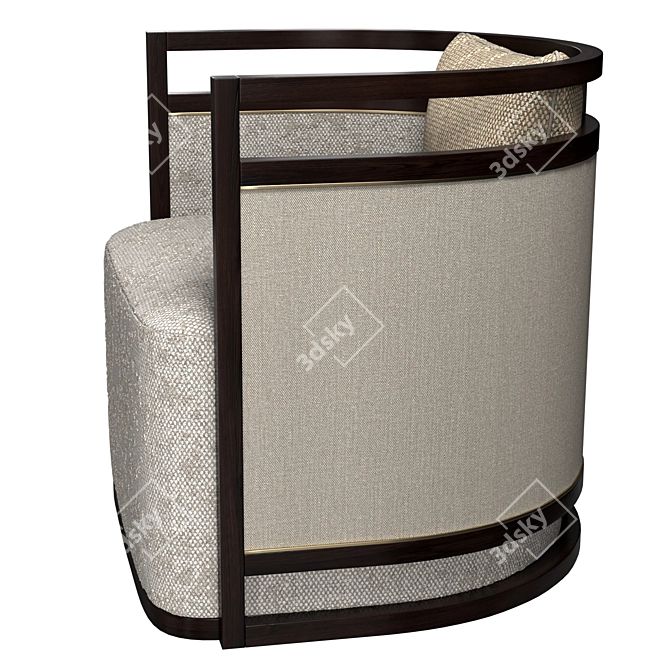 Elegant and Comfortable Minsk Armchair 3D model image 3