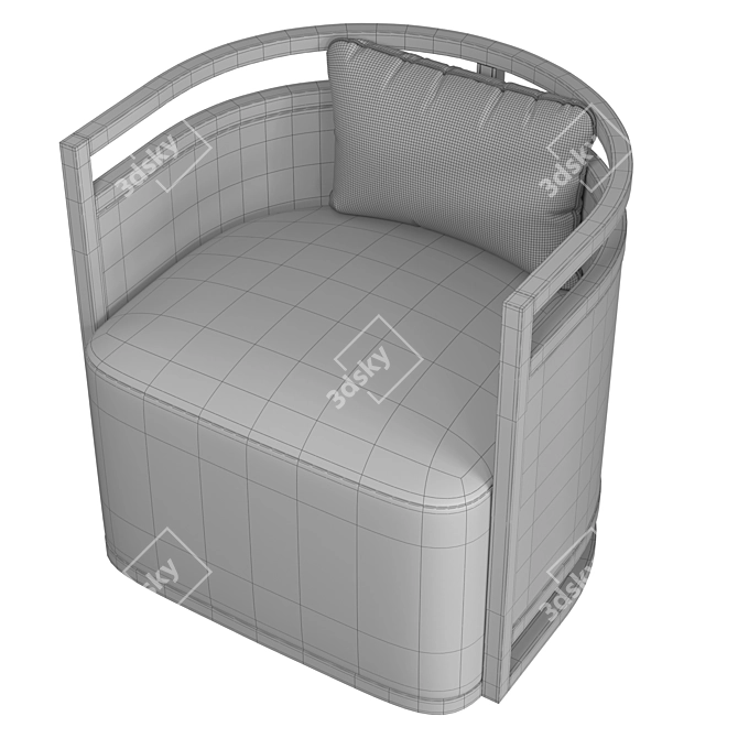 Elegant and Comfortable Minsk Armchair 3D model image 6